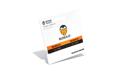 Pulsera Valencia Club de Fútbol Relieve Naranja y Negra Estándar para Hombre | Pulsera Valencia de silicona | Apoya al Valencia CF con un producto oficial | VCF