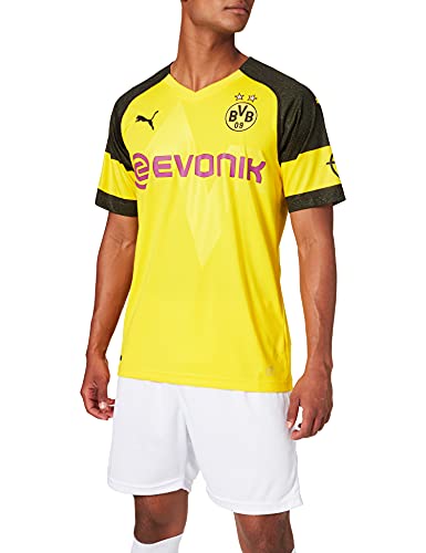 PUMA 1a Equipación 19/20 Borussia Dortmund Original con Evonik/Opel Logo Jersey, Hombre, Cyber Yellow, S