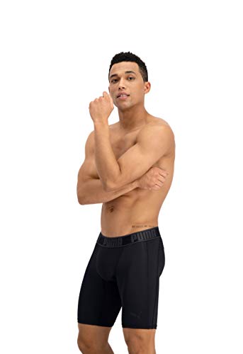 PUMA Active Long Boxer 1p Packed Calzoncillos Largos Deportivo, Hombre, Negro (Black), L