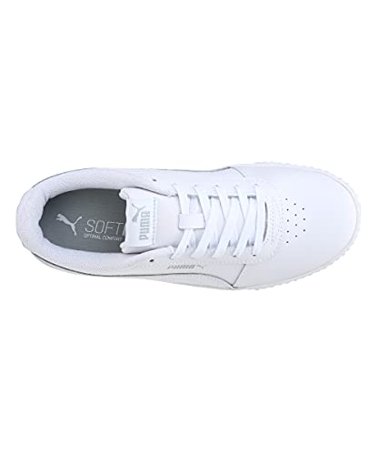 PUMA Carina L, Zapatillas Bajas, para Mujer, Blanco (Puma White-Puma White-Puma Silver), 36 EU