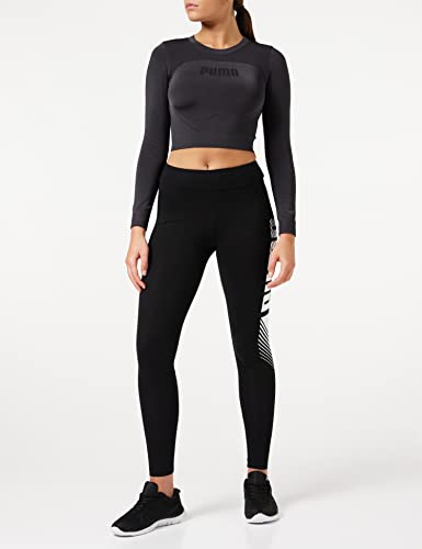 PUMA ESS Graphic Leggings Mallas Deporte, Mujer, Black, S