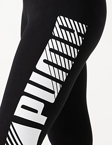 PUMA ESS Graphic Leggings Mallas Deporte, Mujer, Black, S