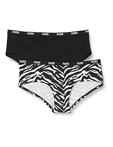 PUMA Estampado Hipster Bragas, Negro, M para Mujer