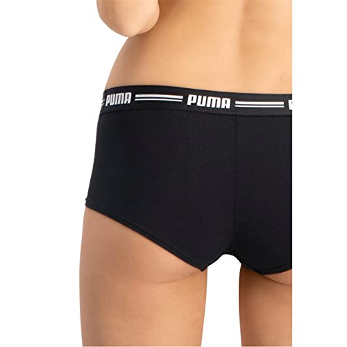 PUMA Iconic Women's Mini Short (2 Pack) Ropa Interior, Negro, M (Pack de 2) para Mujer