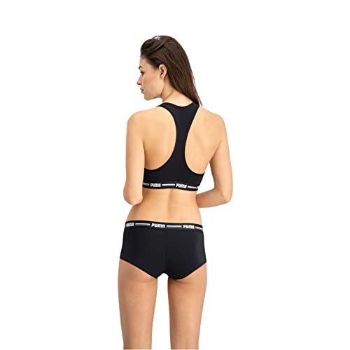 PUMA Iconic Women's Mini Short (2 Pack) Ropa Interior, Negro, M (Pack de 2) para Mujer