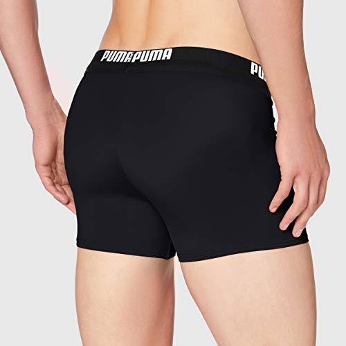 PUMA Logo Men's Swimming Trunks Bañador, Negro, L para Hombre