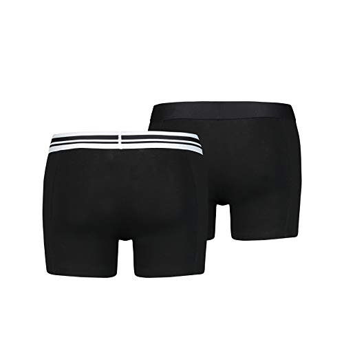 Puma Placed Logo - Pack de 2 bóxers para hombre, color negro, talla XL