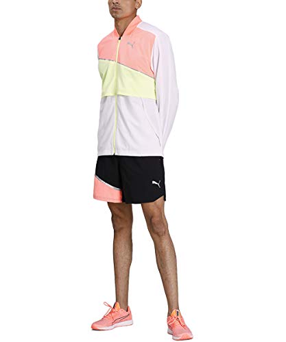 PUMA Run Ultra Jacket Sudadera, Hombre, White/nrgy Peach/Fizzy Yellow, L