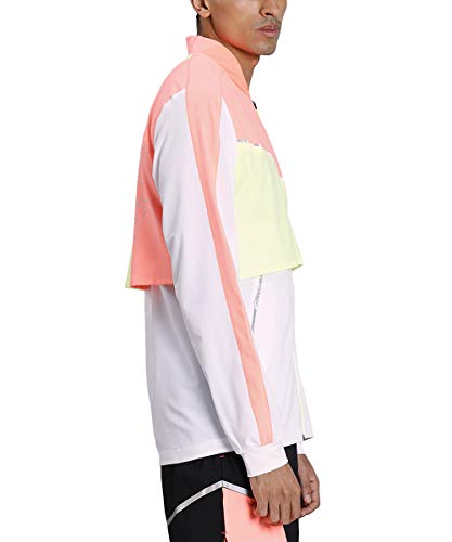 PUMA Run Ultra Jacket Sudadera, Hombre, White/nrgy Peach/Fizzy Yellow, L