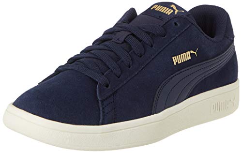 PUMA Smash v2, Zapatillas Unisex Adulto, Azul (Peacoat-Gold-Whisper White), 36 EU