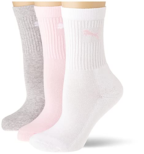 PUMA Sport Junior 3P Calcetines, Rose Water, 35-38 (Pack de 3) Unisex niño