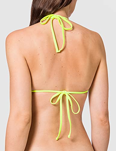 PUMA Swim Women's Triangle Bikini Top Parte Superior, Amarillo, XS para Mujer