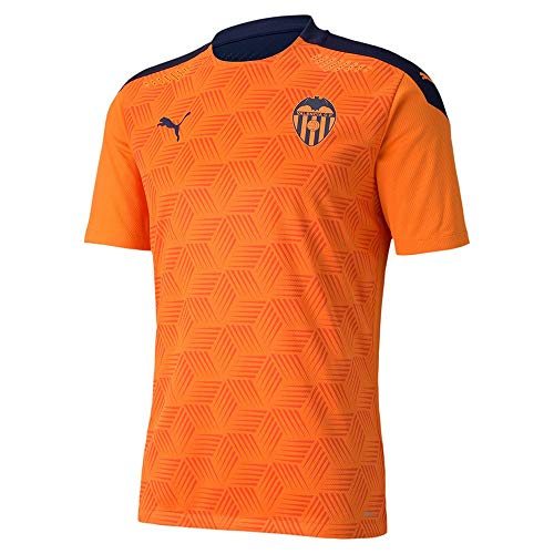 PUMA Valencia CF Temporada 2020/21-Away Shirt Promo Vibrant Orange-Peac Camiseta Segunda Equipación, Unisex, Negro, L