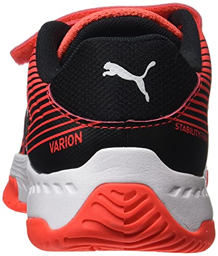 PUMA Varion V Jr, Zapato de tribunal interior, para Unisex niños, Rojo (Red Blast-Puma White-Puma Black), 33 EU