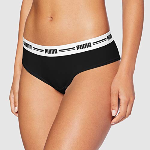 PUMA Women Brazilian 2P Bragas, Negro, M (Pack de 2) para Mujer