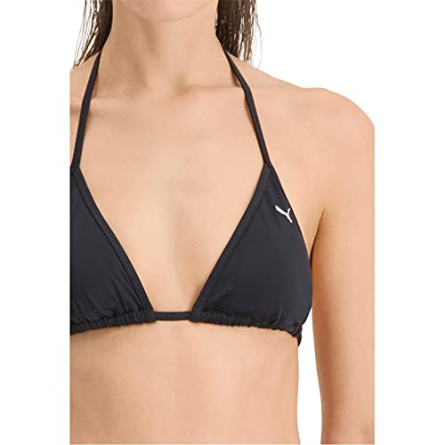 PUMA Women's Triangle Bikini Top, Negro, S para Mujer
