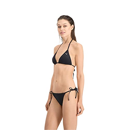 PUMA Women's Triangle Bikini Top, Negro, S para Mujer