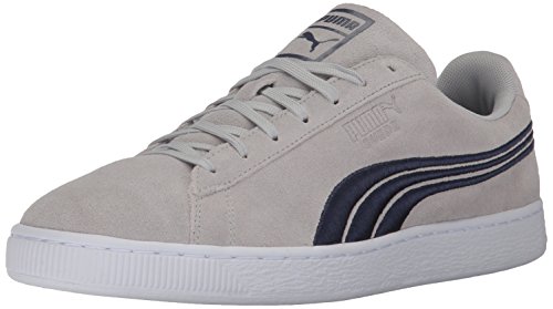 PUMA Zapatillas clásicas de ante para hombre, color azul Lapislázuli Puma negro, 9 M US, gris (Gray Violet-peacoat), 35.5 EU