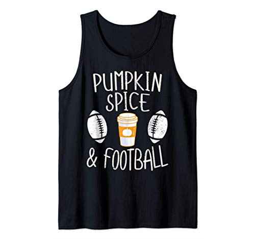 Pumpkin Spice Coffee Football Shirt Thanksgiving Day Funny Camiseta sin Mangas