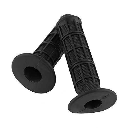 Puños de Bicicleta, Scooter BMX 1 par de manillares de Goma universales de 22 mm y 7/8 "para Motocicleta, puños para Bicicleta de montaña(Negro)