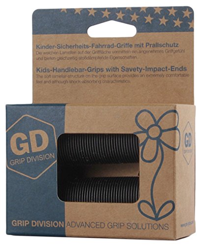 Puños para bicicleta para niños con protección de impacto de seguridad de GD Grip Division , color Negro
, tamaño 100 x 43 mm, 0.13