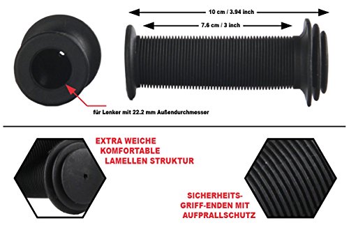 Puños para bicicleta para niños con protección de impacto de seguridad de GD Grip Division , color Negro
, tamaño 100 x 43 mm, 0.13