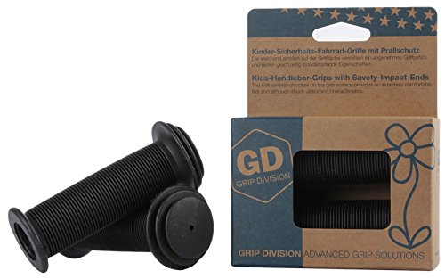 Puños para bicicleta para niños con protección de impacto de seguridad de GD Grip Division , color Negro
, tamaño 100 x 43 mm, 0.13