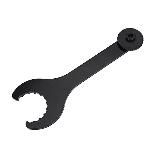 PUSOKEI Llave de pedalier de Bicicleta de Acero al Carbono de 1 Pieza, Llave de manivela de Bicicleta 2 en 1, Herramienta de reparación y extracción para Shimano Hollowtech 2 y más, Negro