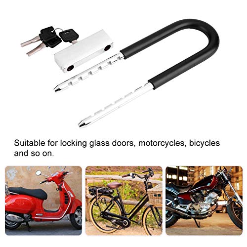 Pwshymi Bike U Lock Heavy Duty Antirrobo Bicicleta D Lock Cerraduras de Puerta de Vidrio para Carretera Bicicleta de montaña Motocicleta