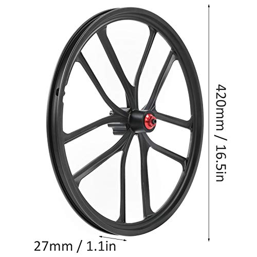 Pwshymi Juego de Ruedas de Bicicleta de 20 Pulgadas Eje de liberación rápida Llanta de aleación Freno de Disco de Bicicleta Juego de Ruedas Freno de llanta de Disco