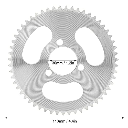 Pwshymi Piñón de Metal 55 Dientes 25H 3 Agujeros Plato de Engranaje Placa de Engranaje E-Scooter Sprocket Accesorio