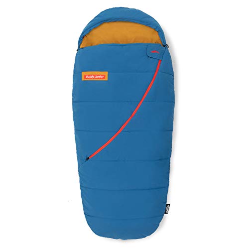 Qeedo Buddy Junior Saco de Dormir para niños, Momia, Soft Touch, Best Shape - Azul