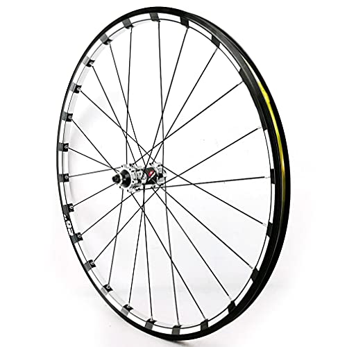 QHY MTB Juego Ruedas Bicicleta 26/27.5/29 Pulgadas QR Freno De Disco Llanta Doble Pared Ciclismo Ruedas MTB para Cassette de 7-12 velocidades 1750g (Color : Silver, Size : 27.5in)