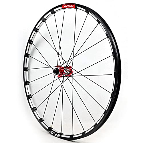 QHY MTB Rueda Bicicleta 26 27.5 29in Doble Pared de Rueda Rueda De Bicicleta Eje Pasante Freno Disco 7 8 9 10 11 12 Velocidad Rodamientos Sellados 1750g (Color : Red, Size : 29in)