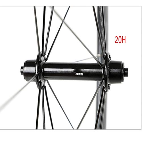 QHY Ruedas Juego Ruedas Bicicleta 700C Llanta Doble Pared 36mm Freno Llanta 8/9/10/11 Velocidad Cassette Hub QR Rueda Bicicleta Carretera 2150g (Color : Black)