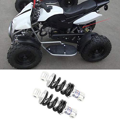 Qiilu Amortiguador trasero, 2 piezas 125mm 750LBS Amortiguador trasero se adapta a ATV Go-Kart Scooter 49cc