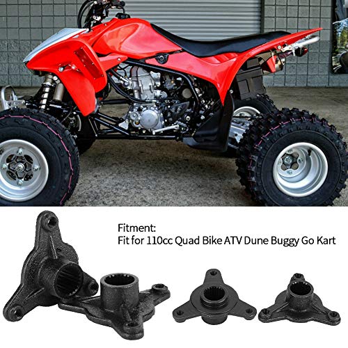 Qiilu Buje del eje del coche, buje del eje de la rueda trasera de 78 mm 23T Spline 3 Stud apto para 110cc ATV507 ATV516F ATV517F ATV Go Kart