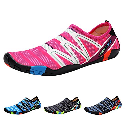 Qimaoo Zapatos de Agua para Buceo Snorkel Surf Piscina Playa Vela Mar Acuáticos Cycling Deportes Yoga Aqua Calzado para Hombre Mujer