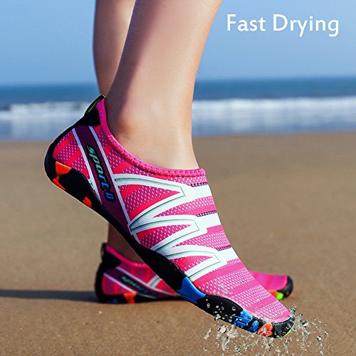 Qimaoo Zapatos de Agua para Buceo Snorkel Surf Piscina Playa Vela Mar Acuáticos Cycling Deportes Yoga Aqua Calzado para Hombre Mujer