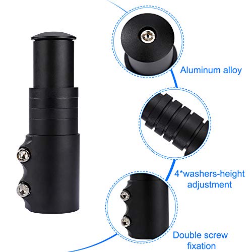 QIMEI-SHOP Elevador de Vástago de Bicicleta Adaptador de Extensor de Manillar de Aleación de Aluminio para Horquilla 1-1/8" 28.6mm para Bicicleta de Montaña de Carretera MTB