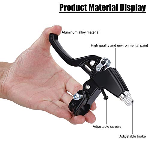 QIMEI-SHOP Manillar de Freno de Bicicleta de Aleación de Aluminio Completa Palanca de Freno para Bicicletas para Bicicletas de 2.2cm Diámetro Manija 1 Par