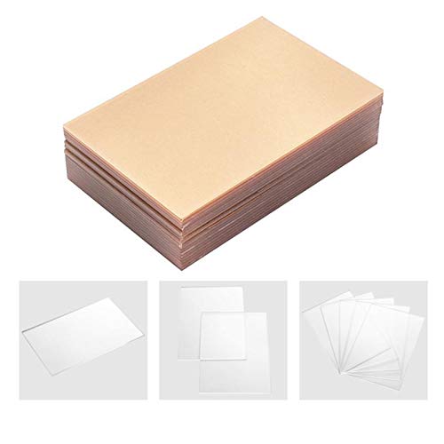 QINGRUI Home Decoration 20pcs Hojas Transparente plástico Claro Hoja acrílico Tablero orgánico Vidrio polimetil metacrilato para proyectos de artesanía Marco de Imagen Craft Supplies