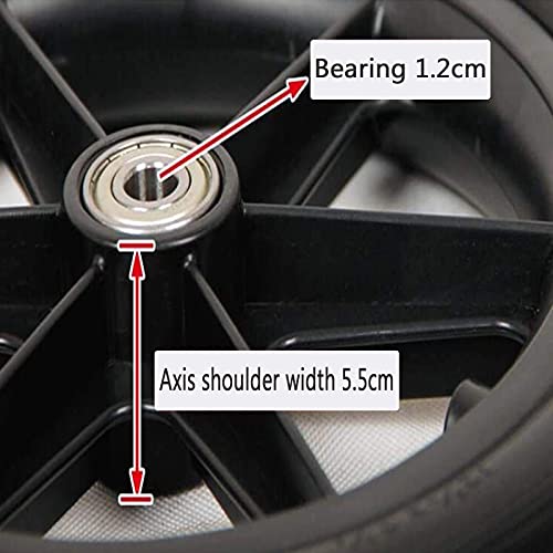QIQIQ Ruedas para Sillas De Ruedas Rueda Trasera Neumático De Poliuretano Medio Ambiente Resistencia al Desgaste 12 Pulgadas (30 Cm) 2 Piezas