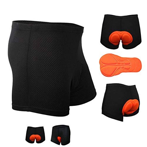 Qivange Pantalones Cortos de Ciclismo para Mujer con Almohadilla Pantalones Bicicleta Acolchada con Gel 3D Cortos Hombre MTB Bicicleta Pantalones Cortos Transpirables Unisexo