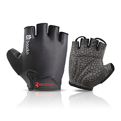 QKURT Guantes de Bicicleta de Verano, Guantes de Bicicleta de Gel Antideslizante Guantes de Bicicleta Acolchados y Gruesos Antideslizantes para Hombres y Mujeres