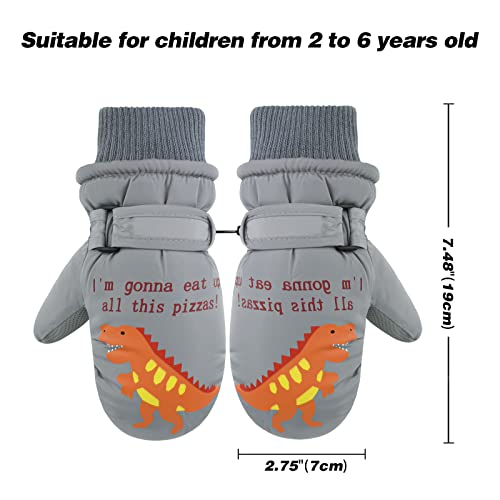 QKURT Niño Guantes de Esquí, Guantes de EsquíInvierno Manoplas para Clima frío para niñas y niños para niños de 2 a 5 años Trineo Snowboard Patinaje Ciclismo Correr y Actividades al Aire Libre