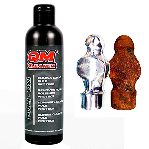 QM Cleaner Puli-Oxi Mini | Limpiador de Óxido Rápido y Eficaz. Elimina y Protege del Óxido de tubos de escape, acero, latón, cromados, colectores, loza…