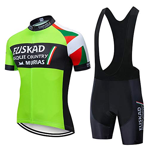 QPROX Maillot Ciclismo Hombre Verano Culotte Ciclismo Pantalones Bicicleta Hombre Equipación Ciclismo Hombre Transpirable y De Secado Rápido