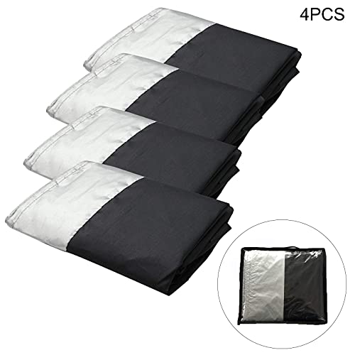 QPY Juego de 4 fundas de neumáticos para rueda de automóvil, protector de neumáticos de coche, protector impermeable para neumáticos de nieve de 13 a 19 pulgadas / 16 a 20 pulgadas