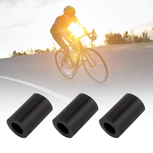 Qqmora Material de Silicona Suave Protector de Cable de Bicicleta Duradero 10PCS RC120 Silicona, para Bicicleta(Black)